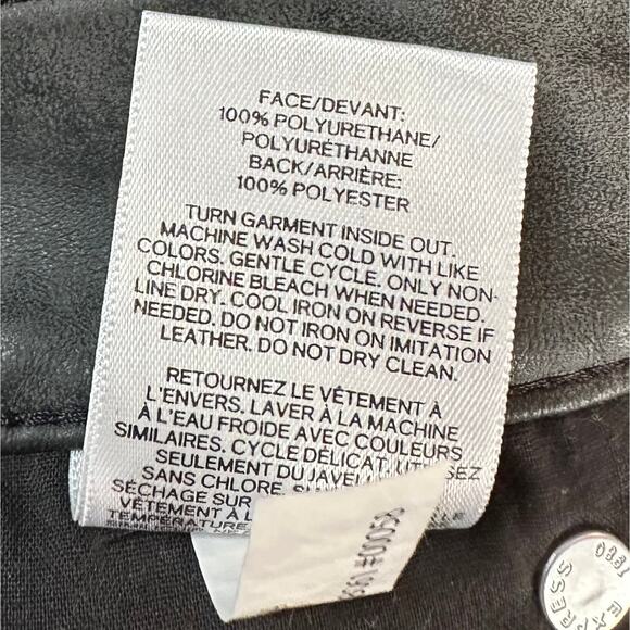 2/$30 Express Faux Leather Suede Skinny Pants Charcoal Moto Vegan Size 0 - Picture 10 of 11